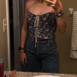 Strapless Flower Top